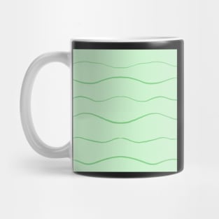 Pastel Green Waves Mug